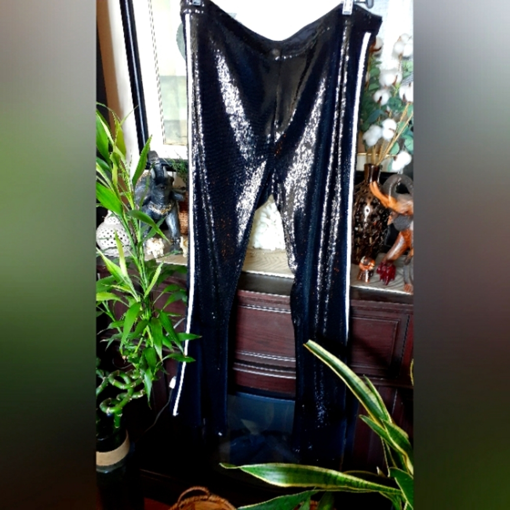 AKIRA Black Sequin Pants